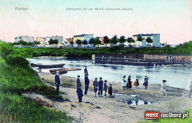 Zdjęcie w galerii na portalu naszraciborz.pl: Jak to dawniej raciborzanie się w Odrze kąpali wiadomości z regionu