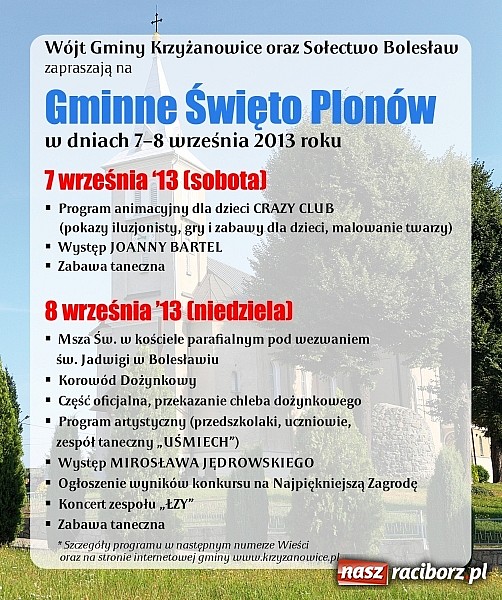 Zdjęcie w galerii na portalu naszraciborz.pl: Andzia i Łzy na dożynkach w Bolesławiu wiadomości z regionu