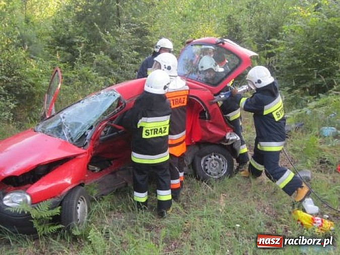 Zdjęcie w galerii na portalu naszraciborz.pl: Tragiczny wypadek przy źródełku Hugon na trasie Racibórz-Gliwice. Dwie kobiety nie żyją! wiadomości z regionu