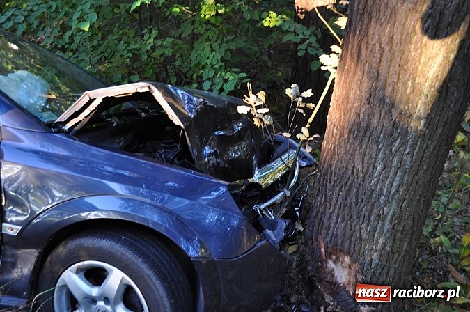 Zdjęcie w galerii na portalu naszraciborz.pl: Zderzenie vectry z volkswagenem polo na DW 922 wiadomości z regionu