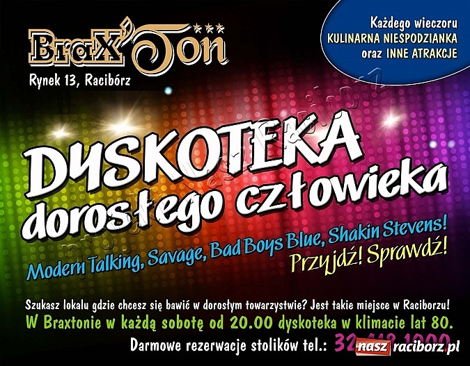 Zdjęcie w galerii na portalu naszraciborz.pl: Do rozdania - wejściówki do Braxtonu i RCK-u. Wyniki wiadomości z regionu