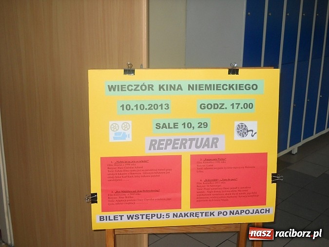 Zdjęcie w galerii na portalu naszraciborz.pl: Wieczór kina niemieckiego w G1 wiadomości z regionu