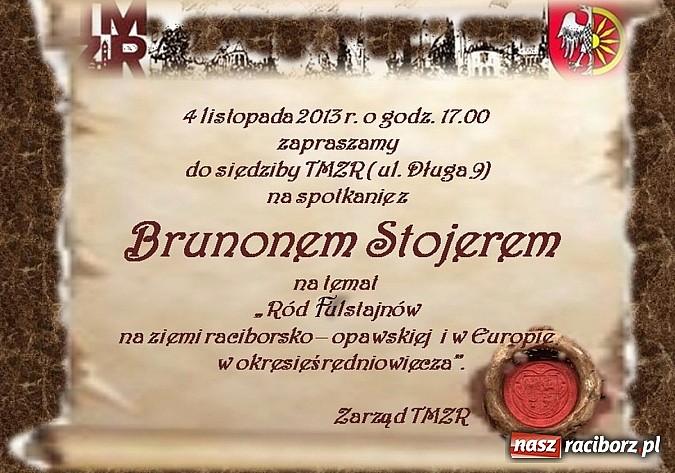 Zdjęcie w galerii na portalu naszraciborz.pl: O rodzie Fulstajnów w siedzibie TMZR wiadomości z regionu