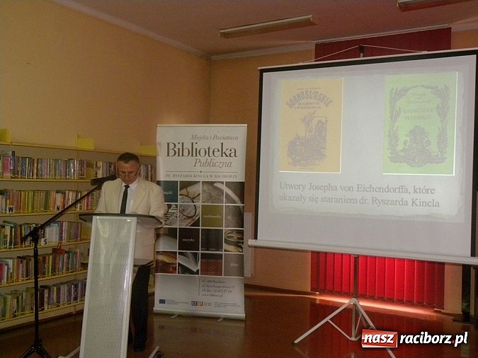 Zdjęcie w galerii na portalu naszraciborz.pl: W 80 rocznicę urodzin dr. Kincla. Konferencja w bibliotece wiadomości z regionu