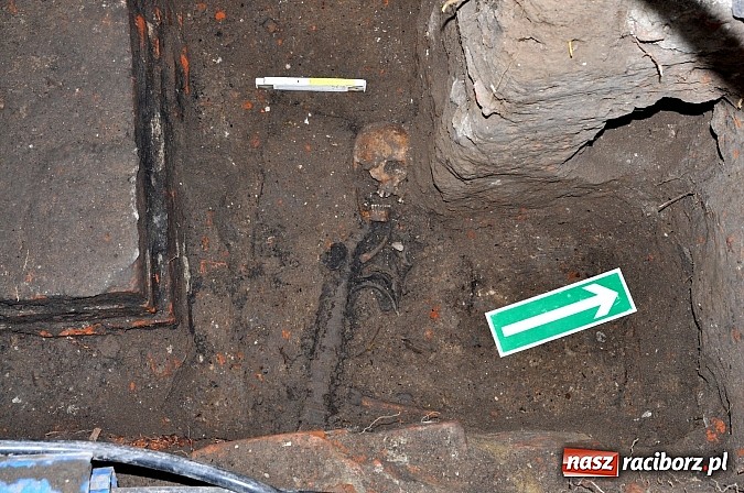 Zdjęcie w galerii na portalu naszraciborz.pl: Na Skwerze Ks. Stefana Pieczki odkryto ludzkie pochówki wiadomości z regionu