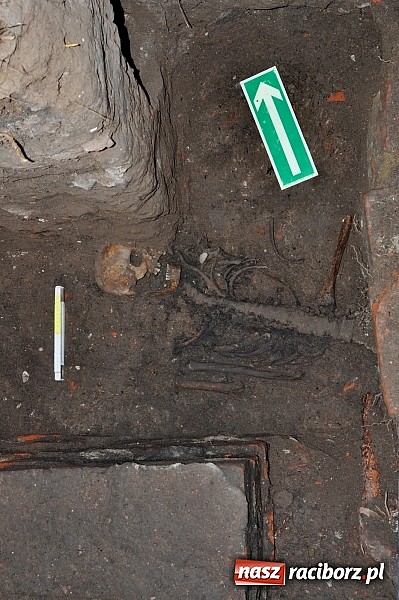 Zdjęcie w galerii na portalu naszraciborz.pl: Na Skwerze Ks. Stefana Pieczki odkryto ludzkie pochówki wiadomości z regionu