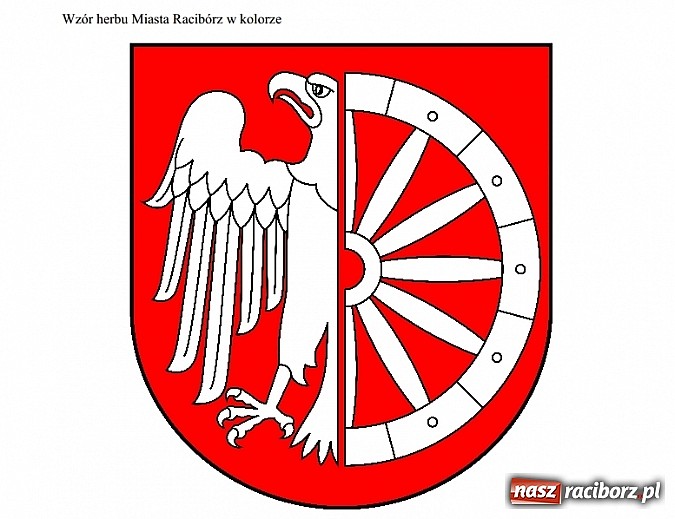Zdjęcie w galerii na portalu naszraciborz.pl: Herb miasta w nowej stylizacji a do tego flaga wiadomości z regionu
