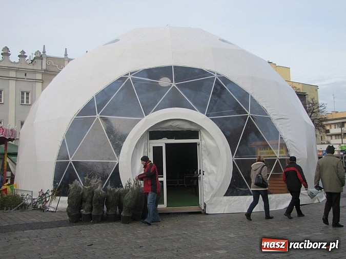 Zdjęcie w galerii na portalu naszraciborz.pl: Na raciborskim rynku stanął namiot sferyczny... wiadomości z regionu