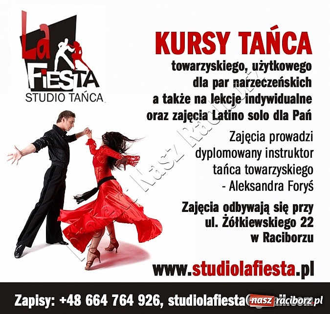 Zdjęcie w galerii na portalu naszraciborz.pl: Poczuj się pewnie na parkiecie dzięki lekcjom tańca w Studio Tańca La Fiesta wiadomości z regionu
