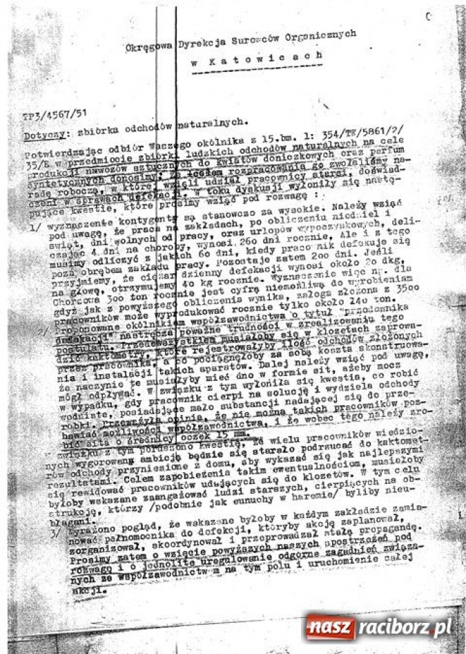 Zdjęcie w galerii na portalu naszraciborz.pl: Z archiwum IPN - przodownik defekacji wiadomości z regionu