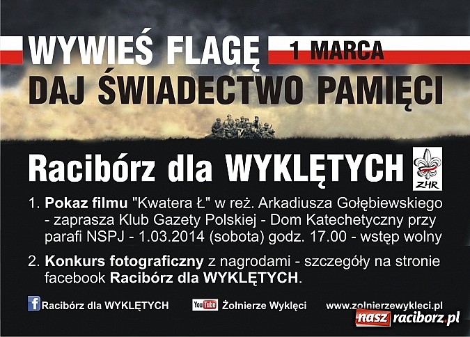 Zdjęcie w galerii na portalu naszraciborz.pl: Racibórz dla Wyklętych - wygraj koszulkę wiadomości z regionu