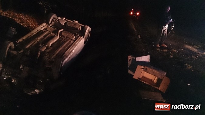 Zdjęcie w galerii na portalu naszraciborz.pl: Vectra dachowała na trasie Kuźnia-Dziergowice wiadomości z regionu