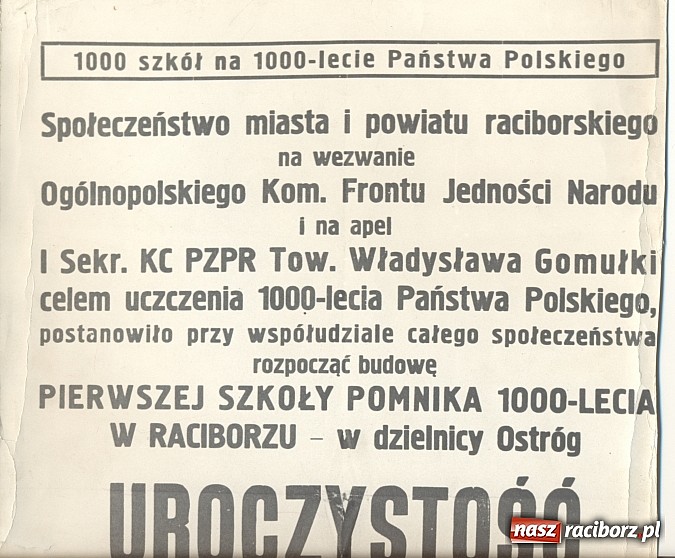 Zdjęcie w galerii na portalu naszraciborz.pl: Kamień węgielny pod raciborską Tysiąclatkę wiadomości z regionu