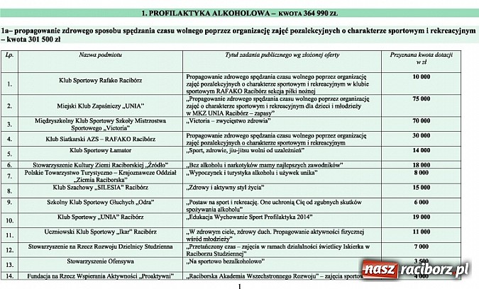 Zdjęcie w galerii na portalu naszraciborz.pl: Wyniki konkursu ofert na realizację zadań publicznych wiadomości z regionu