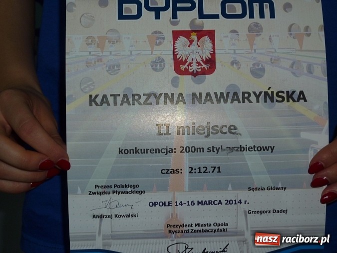 Zdjęcie w galerii na portalu naszraciborz.pl: Pływanie. Na początek złoto, srebro i gratulacje miss wiadomości z regionu