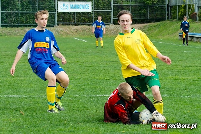Zdjęcie w galerii na portalu naszraciborz.pl: Ciężka przeprawa markowickich juniorów wiadomości z regionu