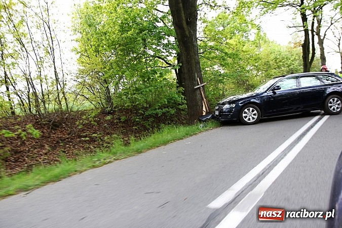 Zdjęcie w galerii na portalu naszraciborz.pl: Audi uderzyło w drzewo. Dwie osoby w szpitalu wiadomości z regionu