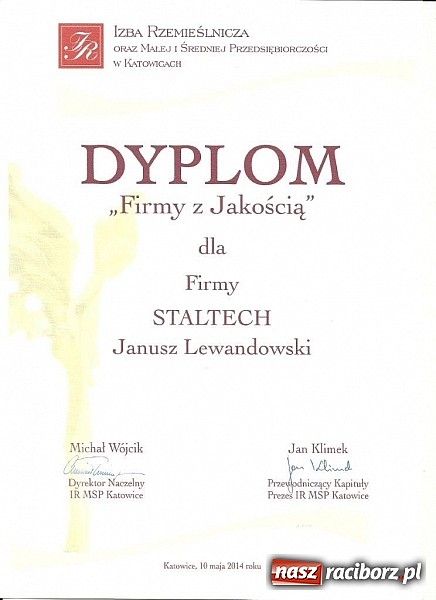 Zdjęcie w galerii na portalu naszraciborz.pl: Raciborski Staltech wyr&oacute;żniony na gali w Katowicach wiadomości z regionu