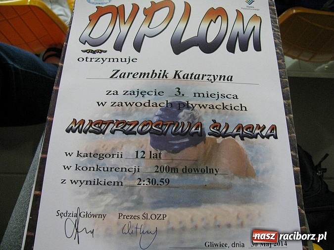Zdjęcie w galerii na portalu naszraciborz.pl: Pływanie. Kasia z czterema medalami  wiadomości z regionu