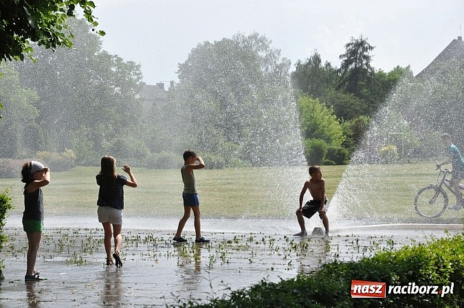 Zdjęcie w galerii na portalu naszraciborz.pl: Racib&oacute;rz to nie jest miasto zakaz&oacute;w. W fontannie przy farnym można się kąpać wiadomości z regionu