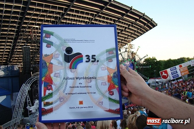 Zdjęcie w galerii na portalu naszraciborz.pl: Dominika Sozańska wyróżniona na festiwalu w Koninie wiadomości z regionu