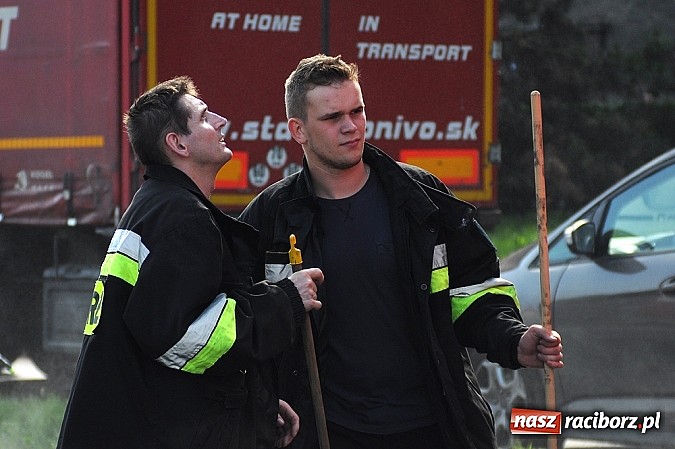 Zdjęcie w galerii na portalu naszraciborz.pl: Wyciek oleju z TIR-a na Kozielskiej. Ruch w centrum Raciborza sparaliżowany!  wiadomości z regionu