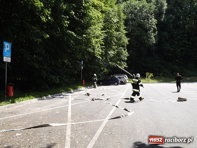 Zdjęcie w galerii na portalu naszraciborz.pl: Pożar lasu Obora, poszkodowany strażak. Na szczęście to tylko ćwiczenia wiadomości z regionu