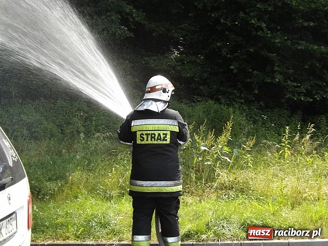 Zdjęcie w galerii na portalu naszraciborz.pl: Pożar lasu Obora, poszkodowany strażak. Na szczęście to tylko ćwiczenia wiadomości z regionu
