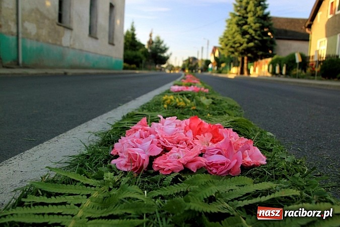 Zdjęcie w galerii na portalu naszraciborz.pl: W Wojnowicach powstały piękne dywany z kwiat&oacute;w wiadomości z regionu