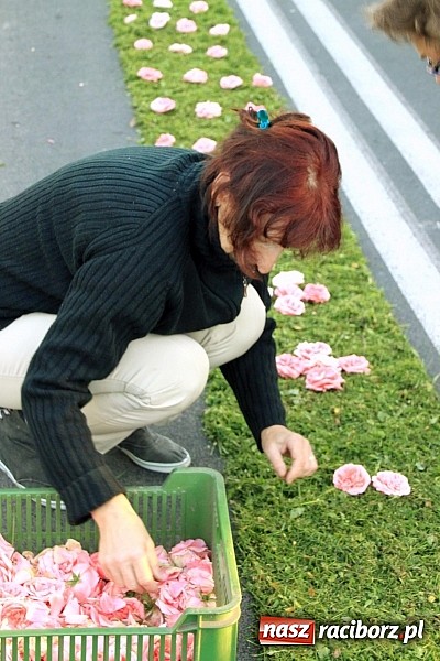 Zdjęcie w galerii na portalu naszraciborz.pl: W Wojnowicach powstały piękne dywany z kwiat&oacute;w wiadomości z regionu