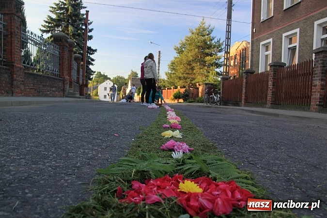 Zdjęcie w galerii na portalu naszraciborz.pl: W Wojnowicach powstały piękne dywany z kwiat&oacute;w wiadomości z regionu