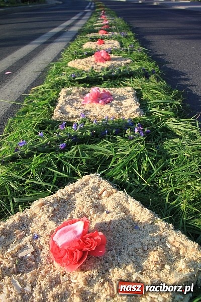 Zdjęcie w galerii na portalu naszraciborz.pl: W Wojnowicach powstały piękne dywany z kwiat&oacute;w wiadomości z regionu