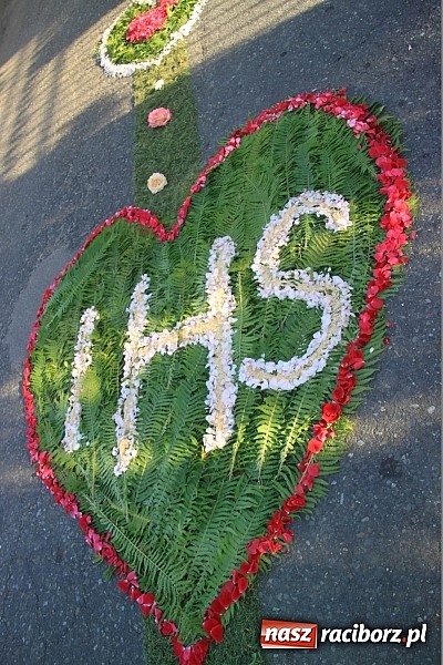 Zdjęcie w galerii na portalu naszraciborz.pl: W Wojnowicach powstały piękne dywany z kwiat&oacute;w wiadomości z regionu