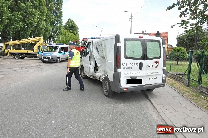 Zdjęcie w galerii na portalu naszraciborz.pl: Jeep i dostawcze renault zderzyły się na Ocickiej wiadomości z regionu
