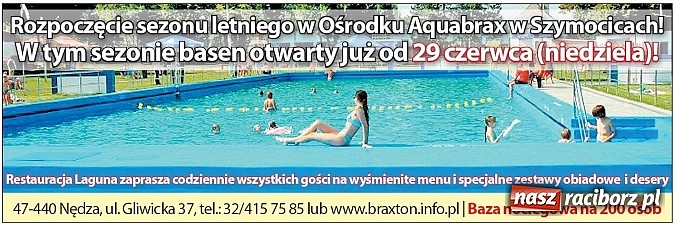 Zdjęcie w galerii na portalu naszraciborz.pl: Otwarcie basenu w Ośrodku Aquabrax już w niedzielę! wiadomości z regionu