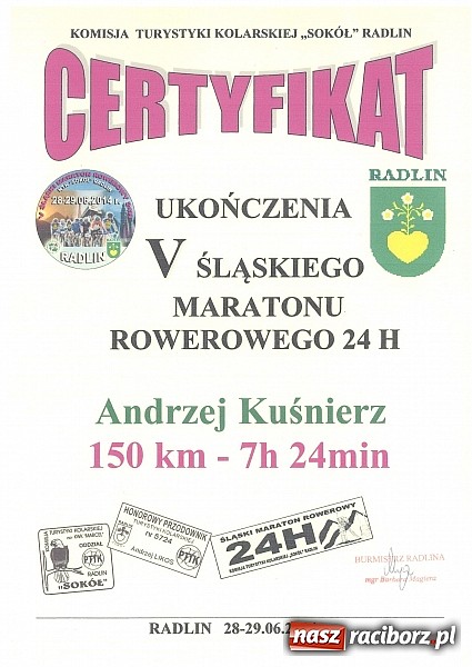 Zdjęcie w galerii na portalu naszraciborz.pl: Raciborzanin na trasie maratonu rowerowego wiadomości z regionu