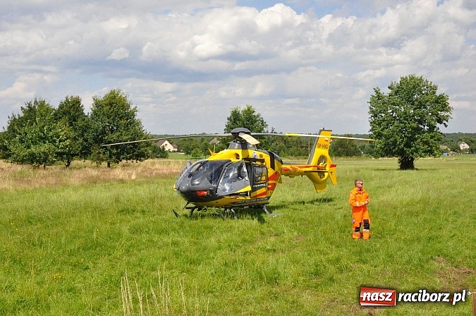 Zdjęcie w galerii na portalu naszraciborz.pl: 29-latek na motocyklu suzuki ranny na DW 919 na wysokości Małej Nędzy wiadomości z regionu