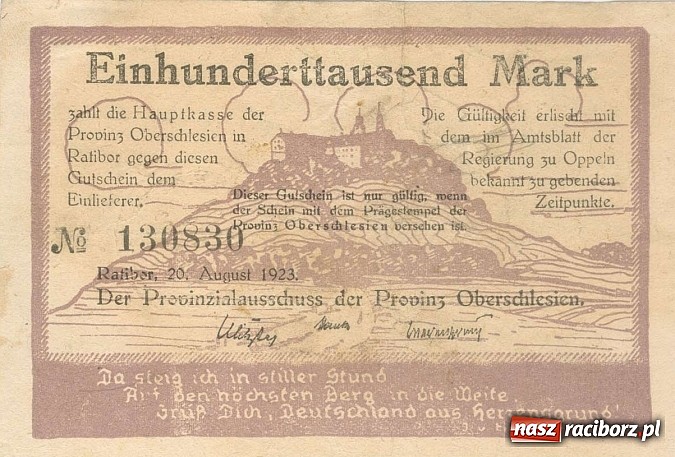 Zdjęcie w galerii na portalu naszraciborz.pl: W latach szalejącej inflacji w Raciborzu emitowano miliardy marek! wiadomości z regionu