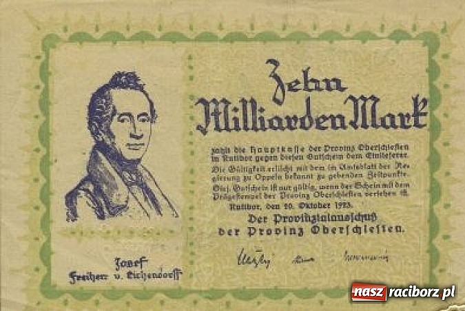 Zdjęcie w galerii na portalu naszraciborz.pl: W latach szalejącej inflacji w Raciborzu emitowano miliardy marek! wiadomości z regionu