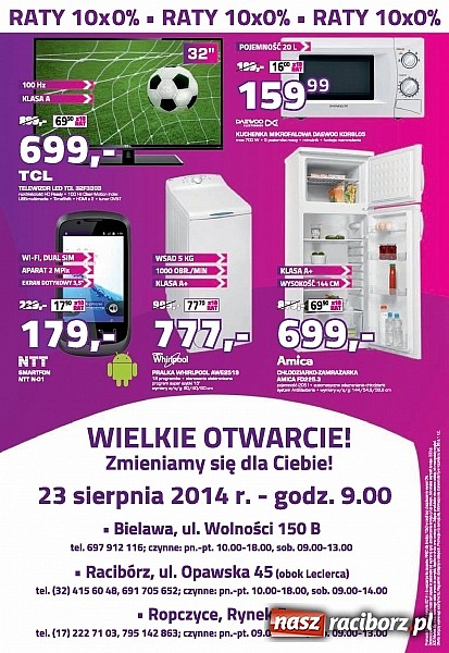 Zdjęcie w galerii na portalu naszraciborz.pl: Wielkie otwarcie sklep&oacute;w My center! wiadomości z regionu