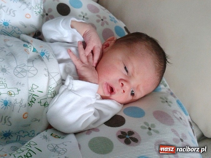 Zdjęcie w galerii na portalu naszraciborz.pl: Bożena i Przemek się radowali, kiedy małego Krzysia na świecie witali wiadomości z regionu