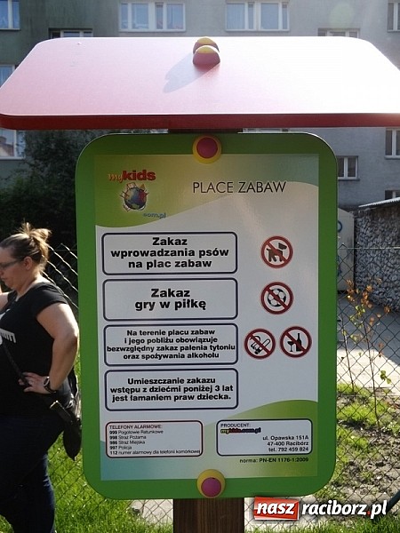 Zdjęcie w galerii na portalu naszraciborz.pl: Plac zabaw przy Pomnikowej oficjalnie otwarty!  wiadomości z regionu