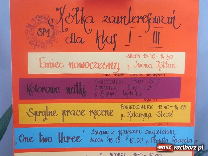 Zdjęcie w galerii na portalu naszraciborz.pl: 7 oddziałów klas pierwszych i drugich SP 1 w nowym budynku przy Cecylii wiadomości z regionu