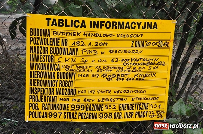 Zdjęcie w galerii na portalu naszraciborz.pl: Przy Kasprowicza powstaje nowy market wiadomości z regionu