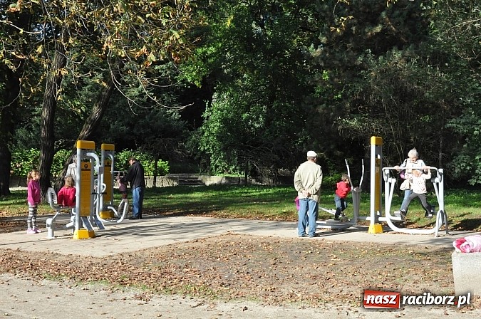 Zdjęcie w galerii na portalu naszraciborz.pl: Do parku im. Miasta Roth po zdrowie. Siłownia pod chmurką już dostępna wiadomości z regionu