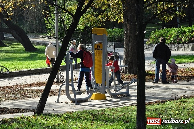 Zdjęcie w galerii na portalu naszraciborz.pl: Do parku im. Miasta Roth po zdrowie. Siłownia pod chmurką już dostępna wiadomości z regionu