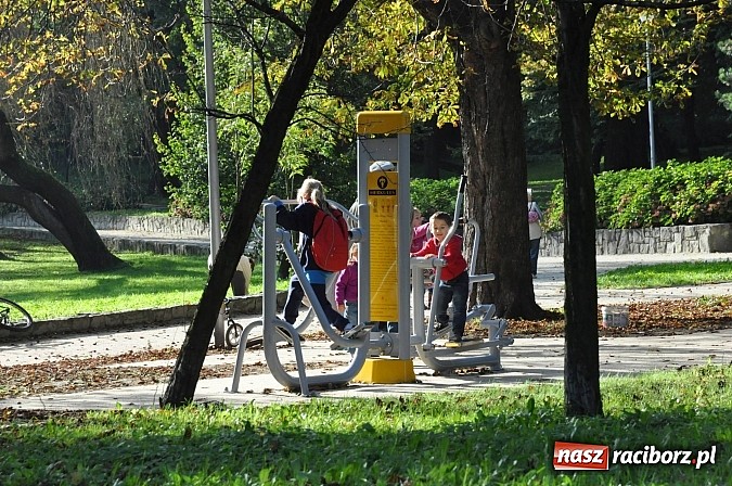 Zdjęcie w galerii na portalu naszraciborz.pl: Do parku im. Miasta Roth po zdrowie. Siłownia pod chmurką już dostępna wiadomości z regionu