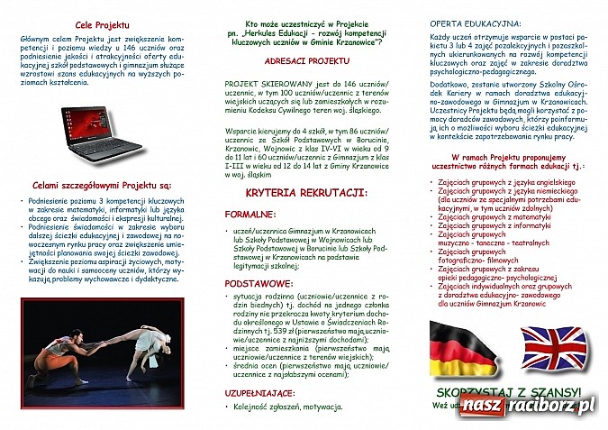 Zdjęcie w galerii na portalu naszraciborz.pl: Uczniowie z gminy Krzanowice mogą rozwijać swoje zdolności wiadomości z regionu