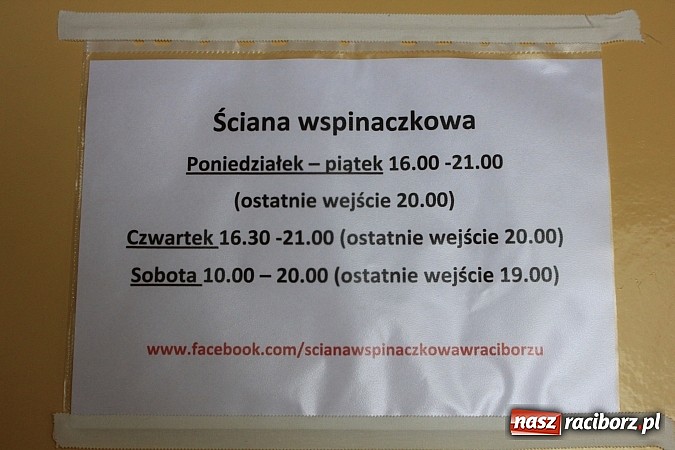 Zdjęcie w galerii na portalu naszraciborz.pl: Ścianka wspinaczkowa oficjalnie otwarta! wiadomości z regionu