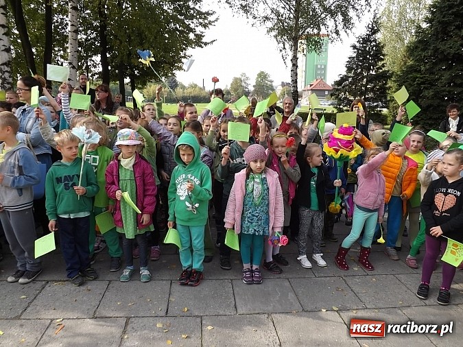 Zdjęcie w galerii na portalu naszraciborz.pl: Zielona flaga powiewa już nad SP 1 w Raciborzu wiadomości z regionu